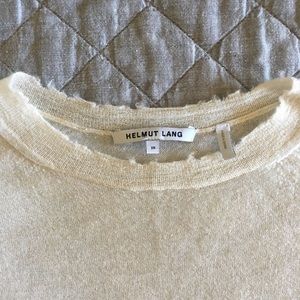 Helmet Lang featherweight sheer cashmere top